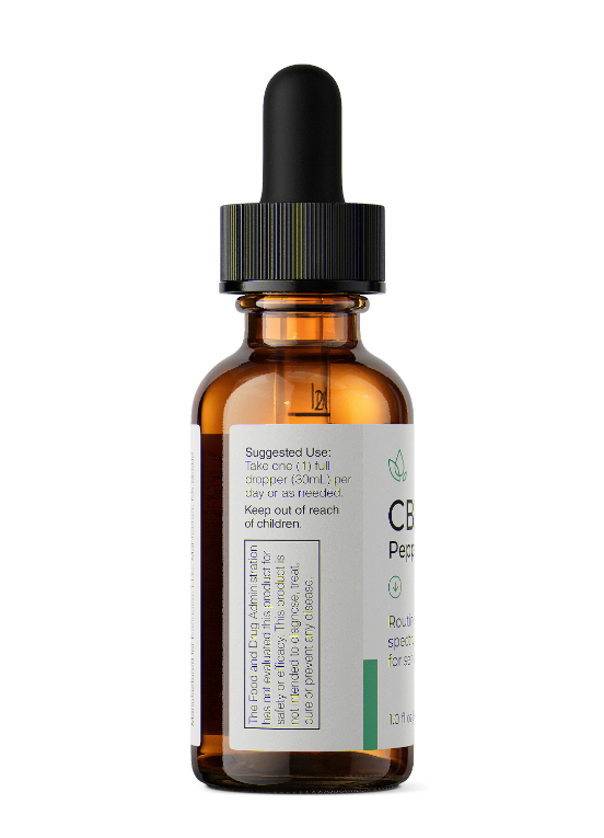 CBD Oil Drops, Naturally Flavored