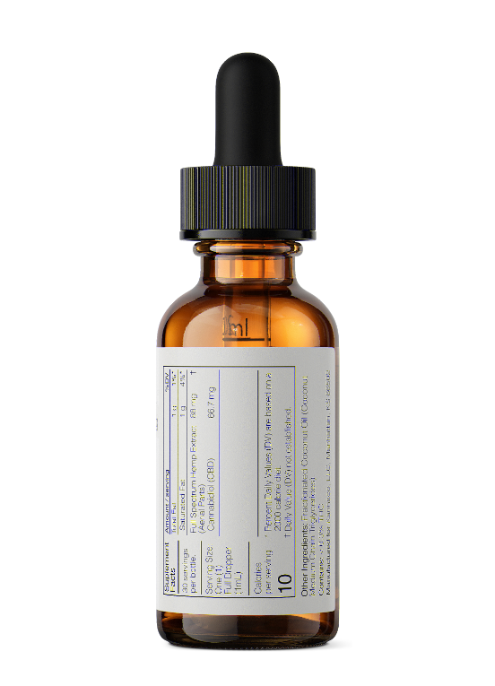 CBD Oil Drops, Naturally Flavored