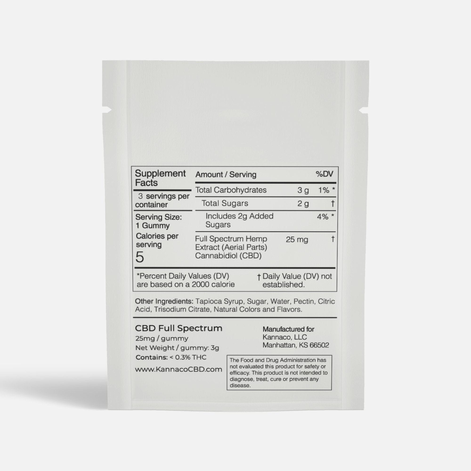 Gummies Product Sample - 3 Gummies