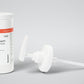 Kannaco CBD Cream Cooling Formula 16 oz backbar jar with lid on, next to the pump assembly