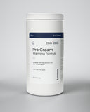 Kannaco Pro Cream Warming Formula 16 oz backbar jar, front view with lid on